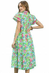 Umgee - Spring Meadow Floral Midi Dress