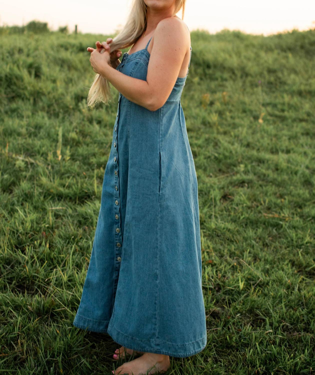 Bluivy - Delilah Denim Midi Dress