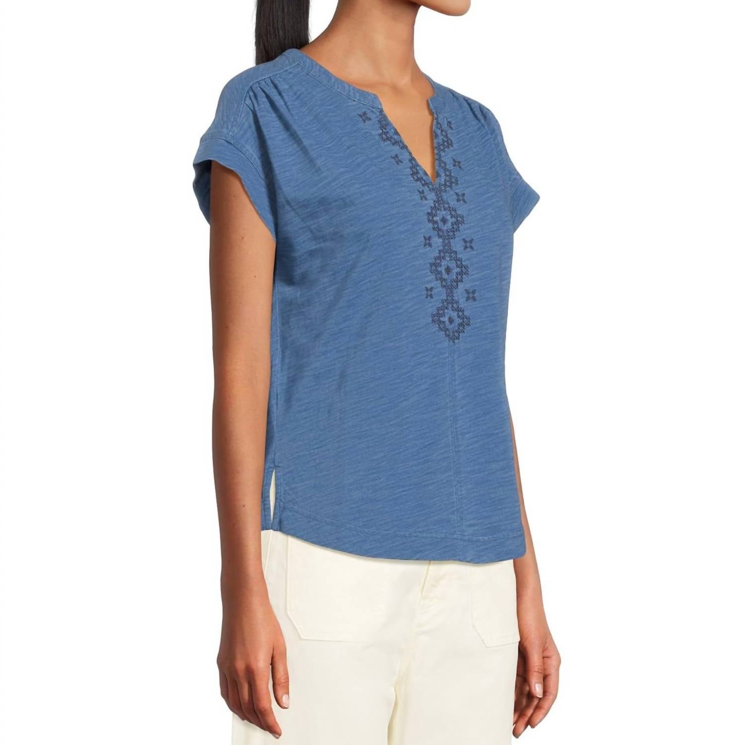 Tommy Bahama - Dani Jersey Cross Stitch Tee