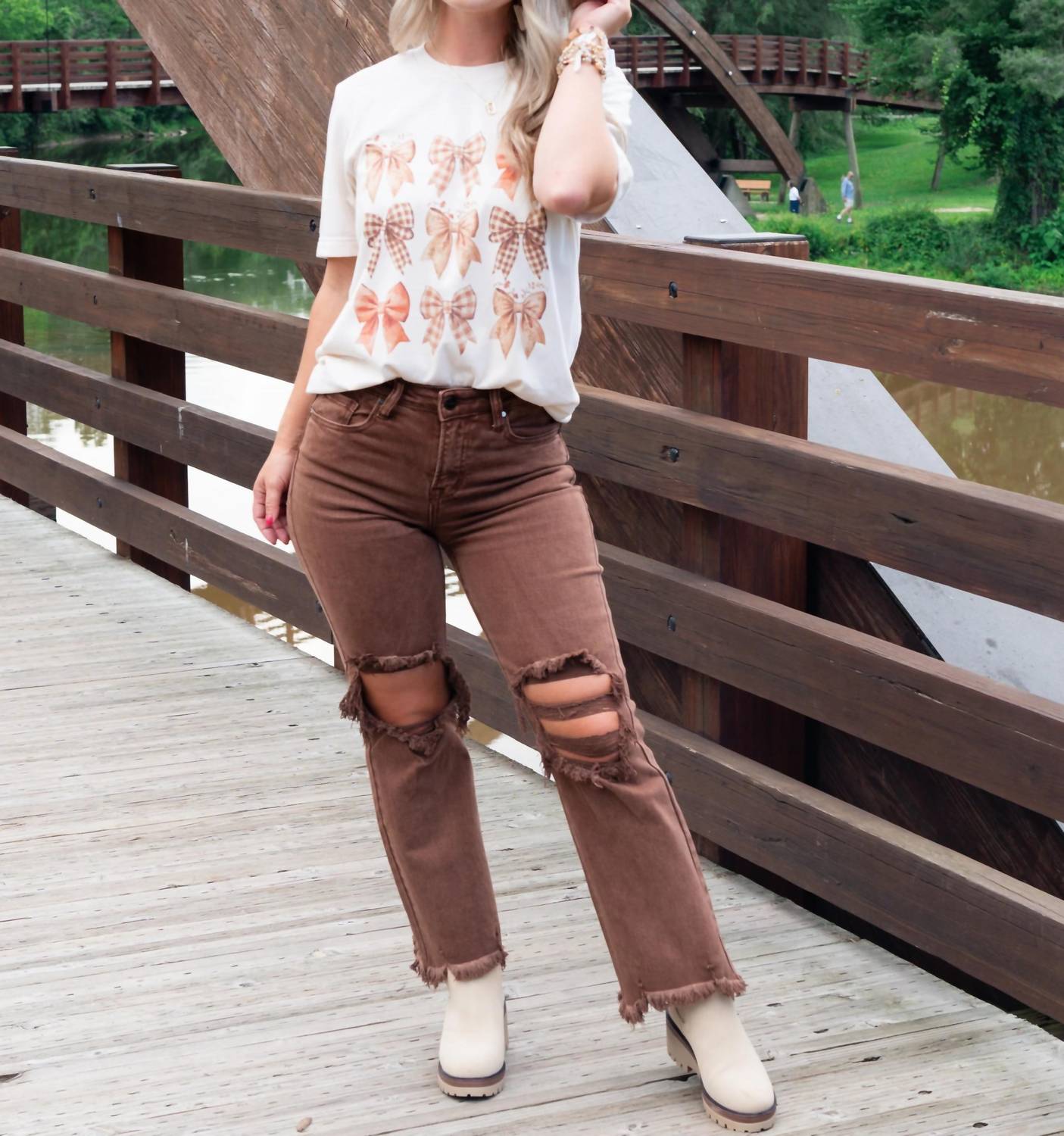 Risen - Sabrina Distressed High-rise Straight Leg Crop Jeans