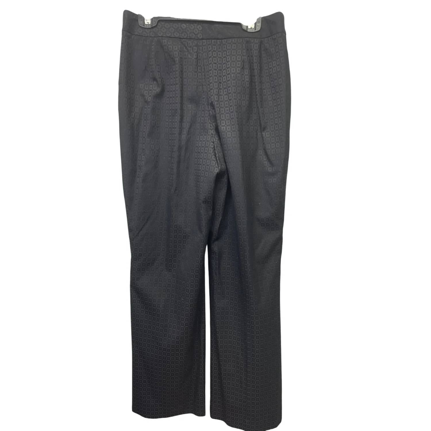 Amanda Smith - Women's Polycotton Textured Squares Career Pants - Petite