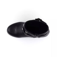 BCBGMAXAZRIA Girl's Camila Strap Boot in black - kids' boots - alternate view