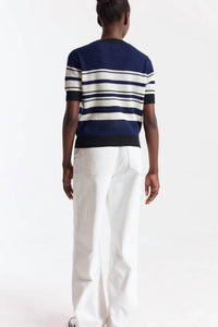 Brodie Cashmere - Texture Stripe Tee