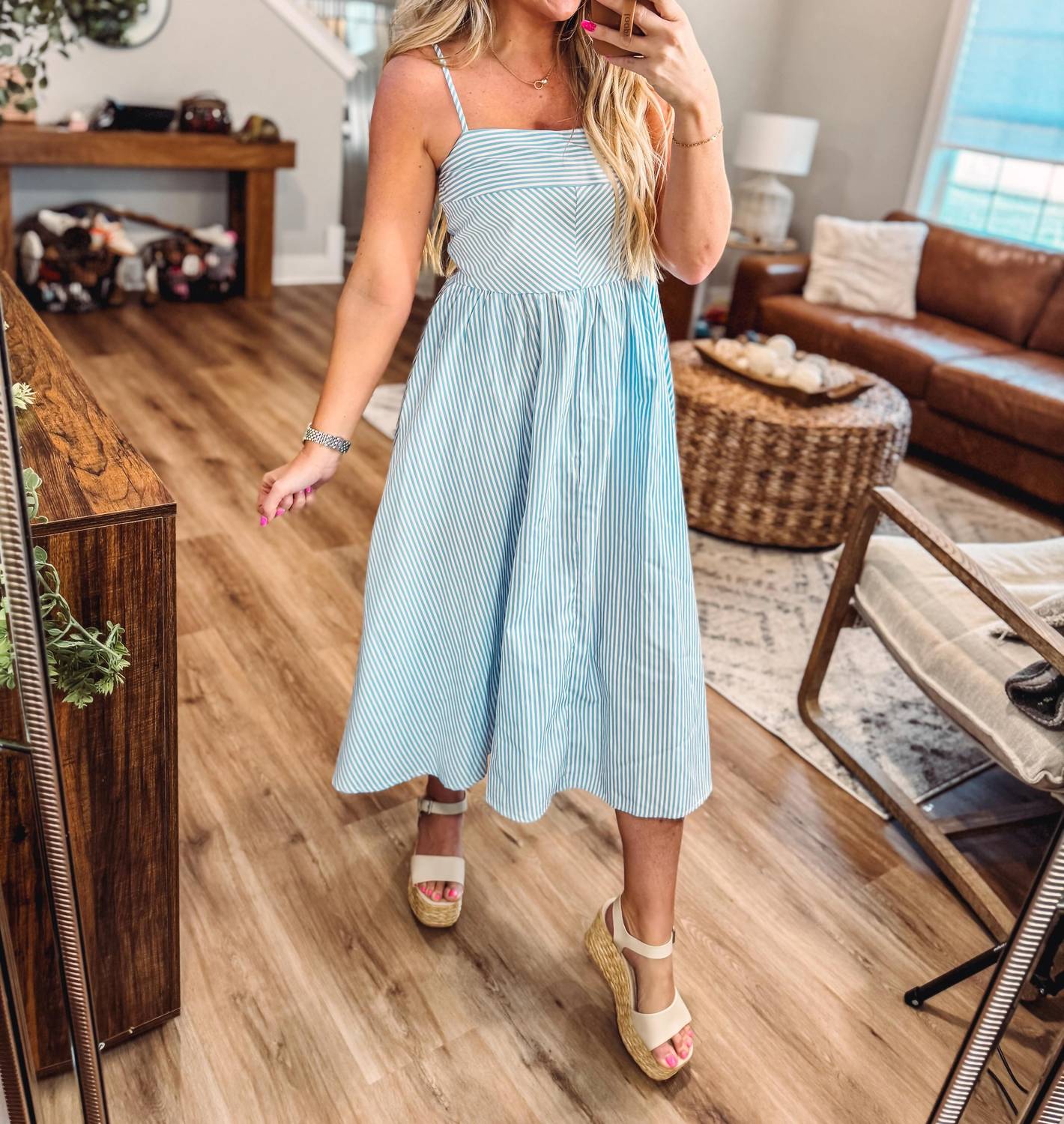 Hyfve - A Charming Striped Midi Dress