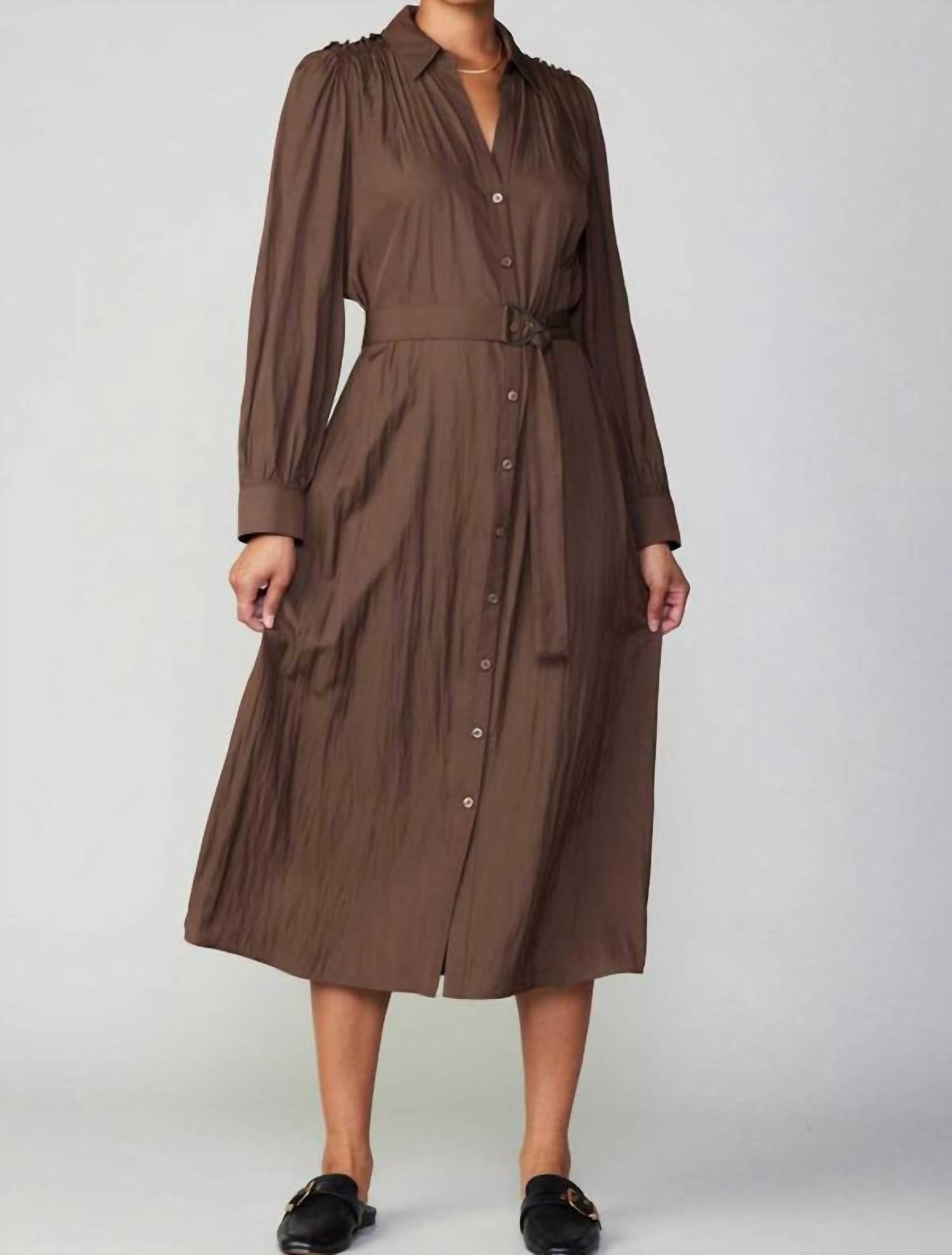 current air Larissa Midi Dress in mocha - women's dress