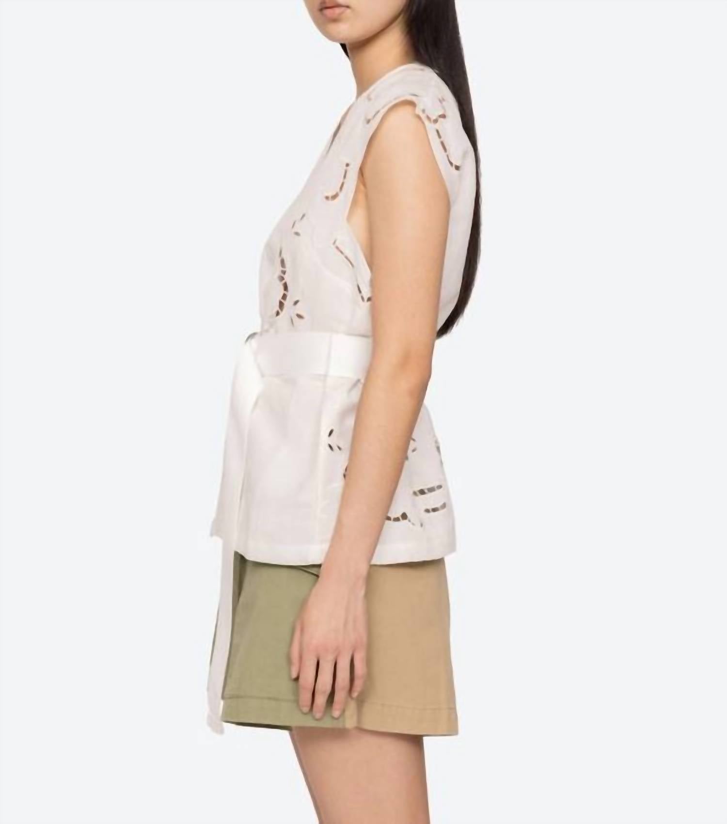 Sea - Dahlia Sleeveless Eyelet Vest