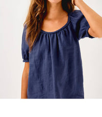Lilly Pulitzer Calais Short Sleeve Top in sapphire pool 1 - women's blouse - view 4