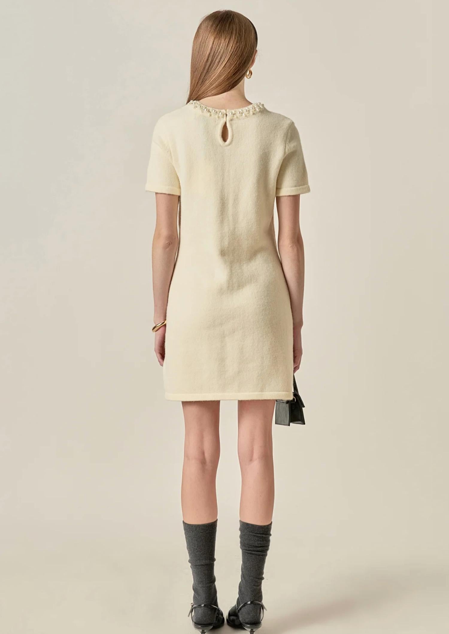 English Factory - Pearl Key Hole Dress