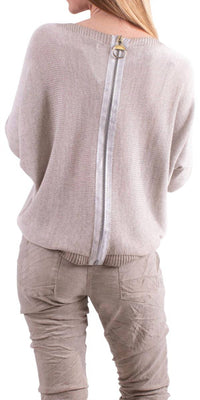 Gigi Moda - Argento Long Sleeve Sweater