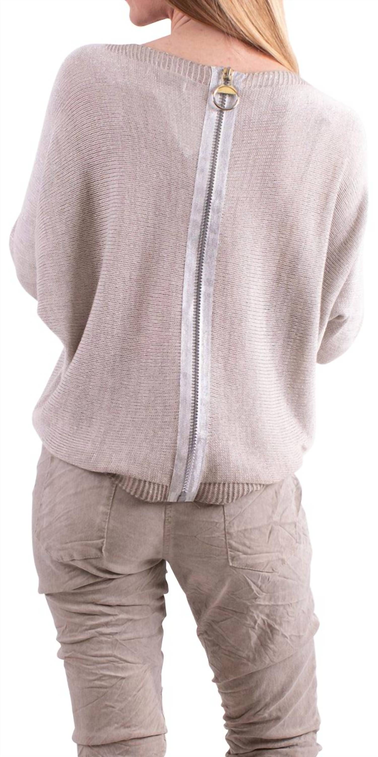 Gigi Moda - Argento Long Sleeve Sweater