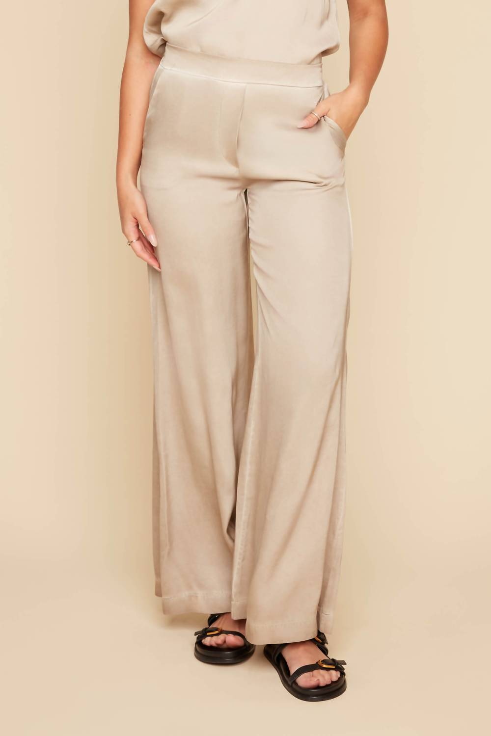 Renuar - Touch Of Glam Wide Leg Satin Pants