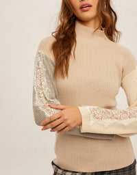 Hem & Thread - Lottie Lace Sleeve Sweater