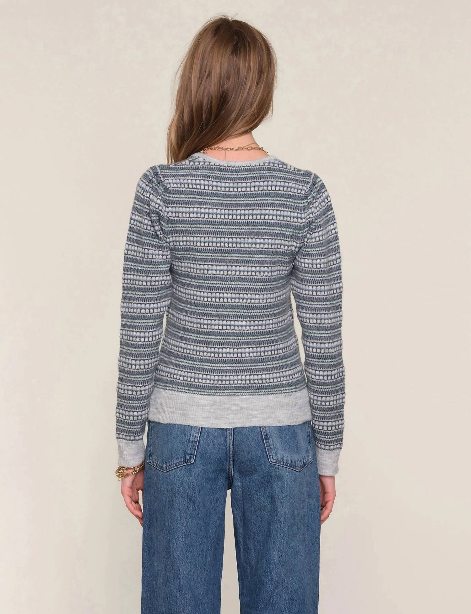 heartloom Ginni Knit Cardigan in heather - women's sweater - detail view