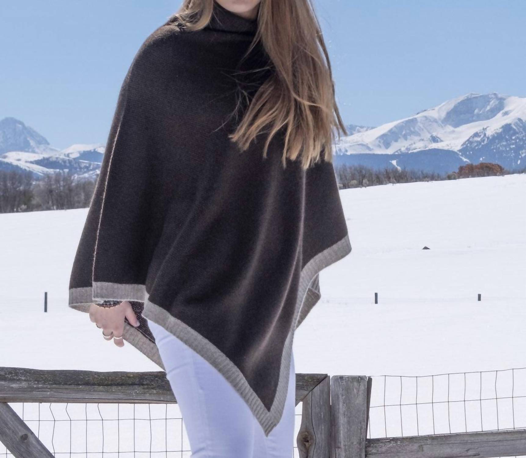 Hangai Mountain Textiles - Rice Knit Yak Poncho