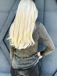 Merigold Kiss - Mineral Washed Ribbed Top
