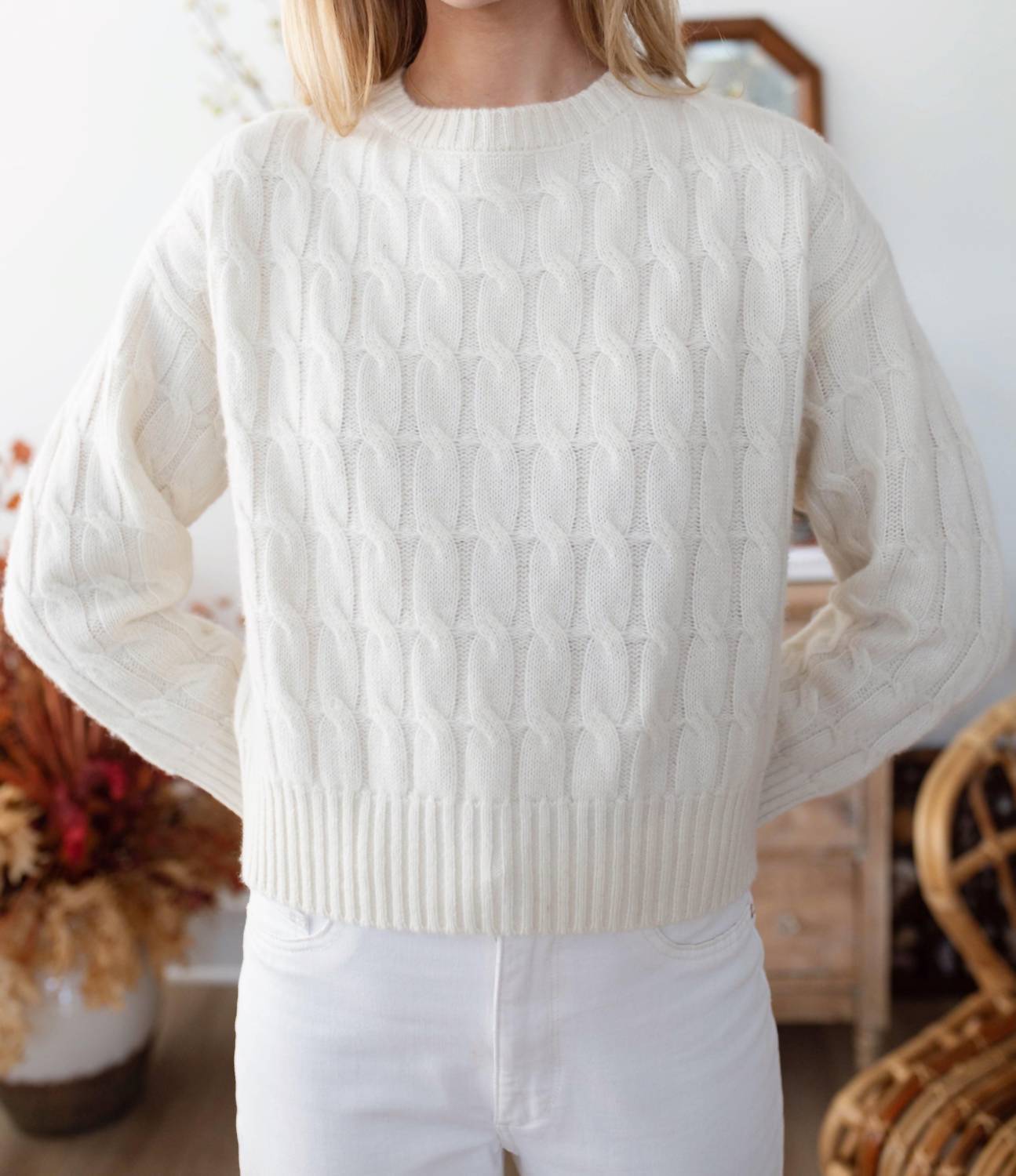 Marea - Cable Knit Cashmere Top