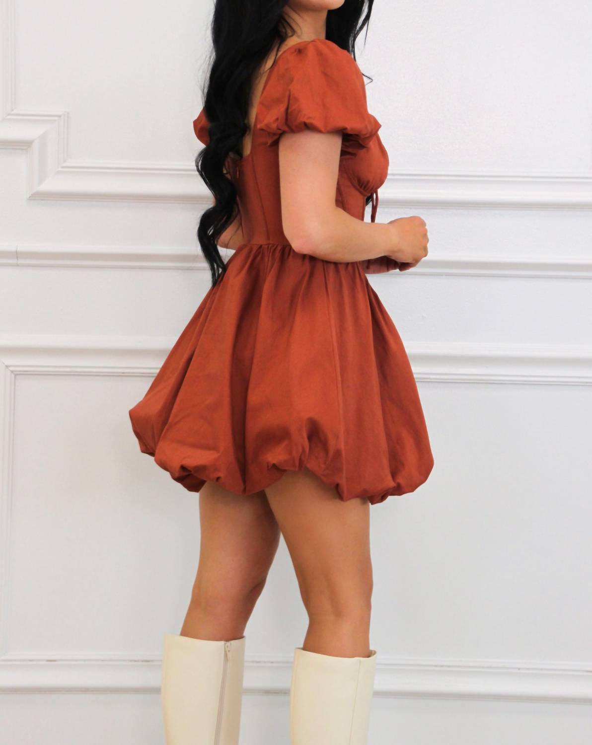 The Vintage Shop - Always You Bustier Bubble Hem Mini Dress