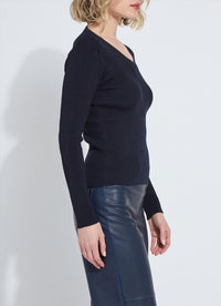 Lysse - Adette V-neck Ribbed Longsleeve Sweater