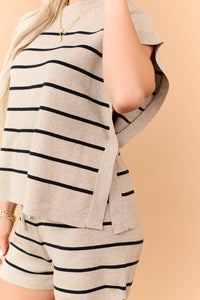 Bibi - Weekend Waves Knit Dolman Top And Shorts Set
