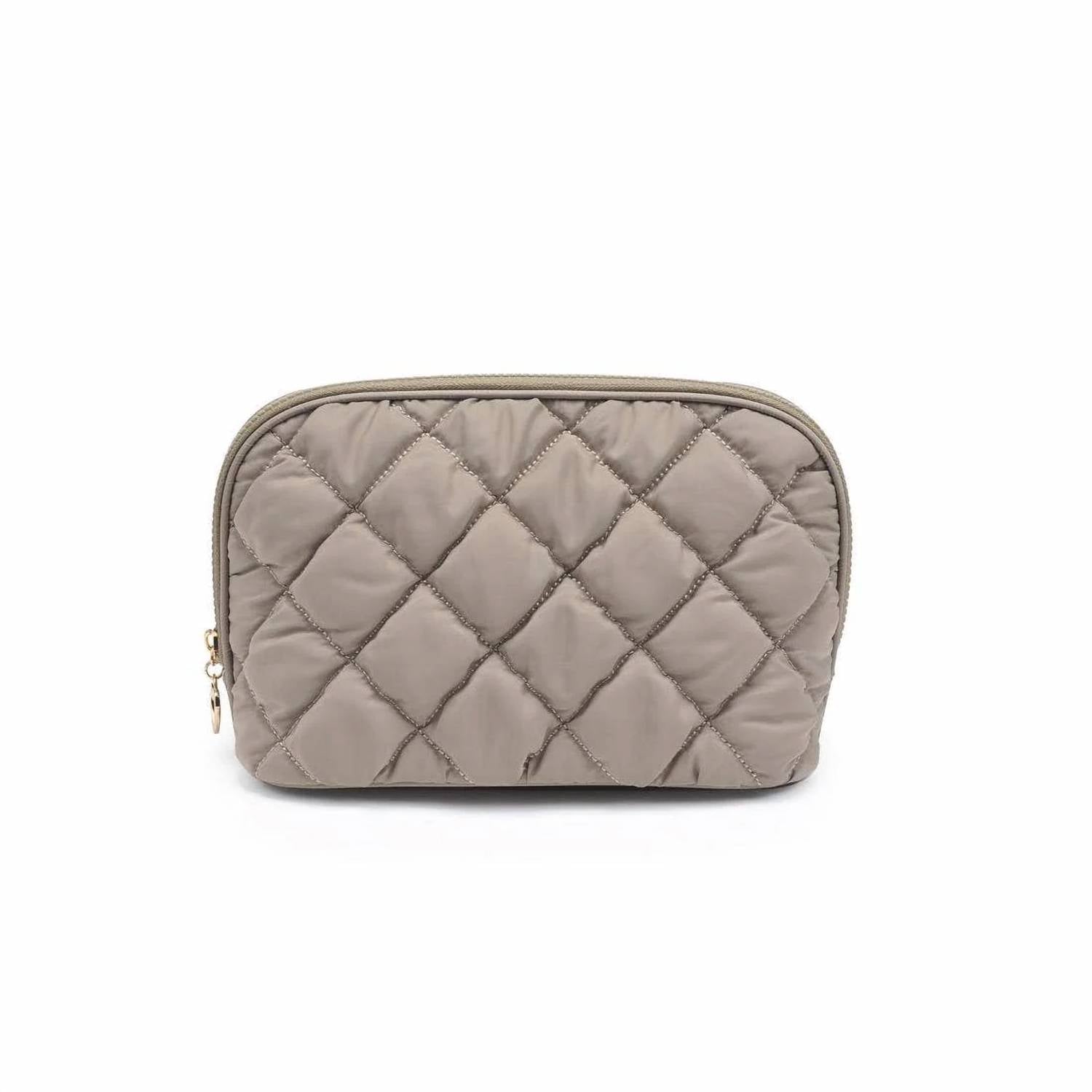 Urban Expressions - Women's Cloud Kiss Quilted Puffer Nylon Cosmetic Dome Pouch