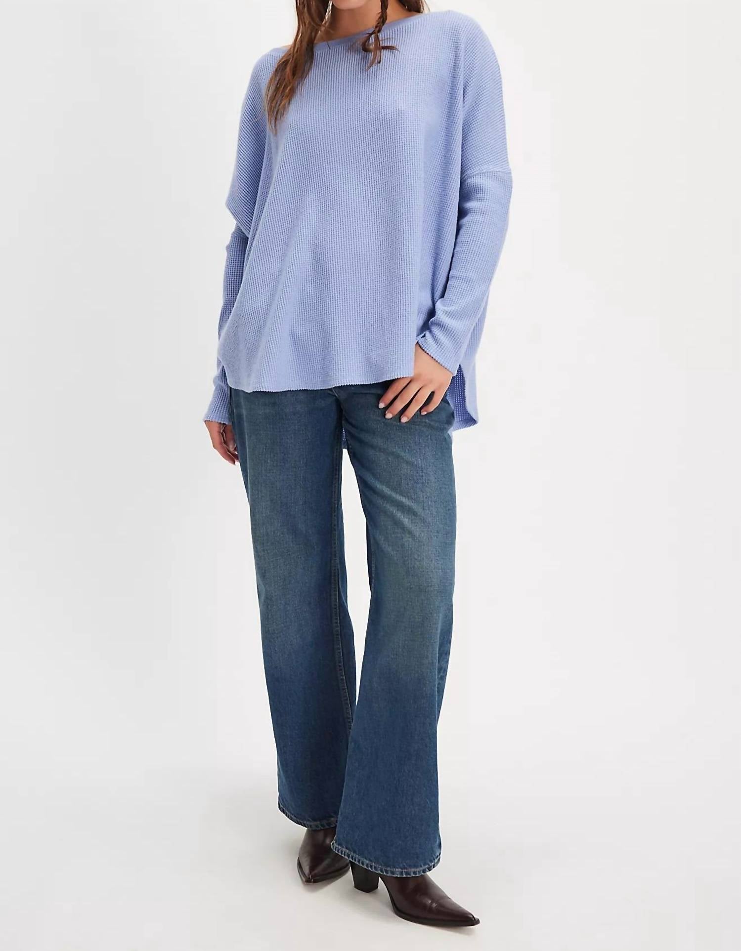 Free People - Latte Blues Solid Thermal Top