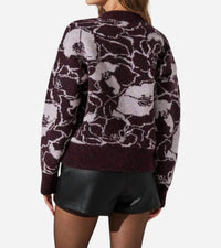 trove Women's Astra Sweater in plum - women's sweater - detail view