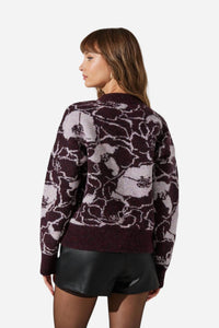trove Women's Astra Sweater in plum - women's sweater - alternate view