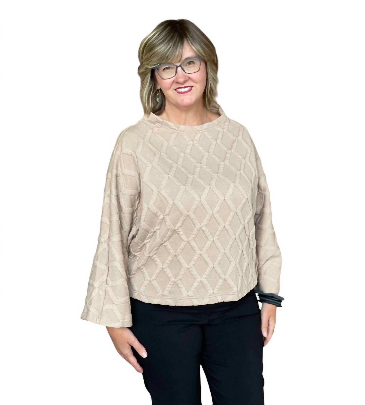 Boho Chic - Knitted Kimono Sleeves Top