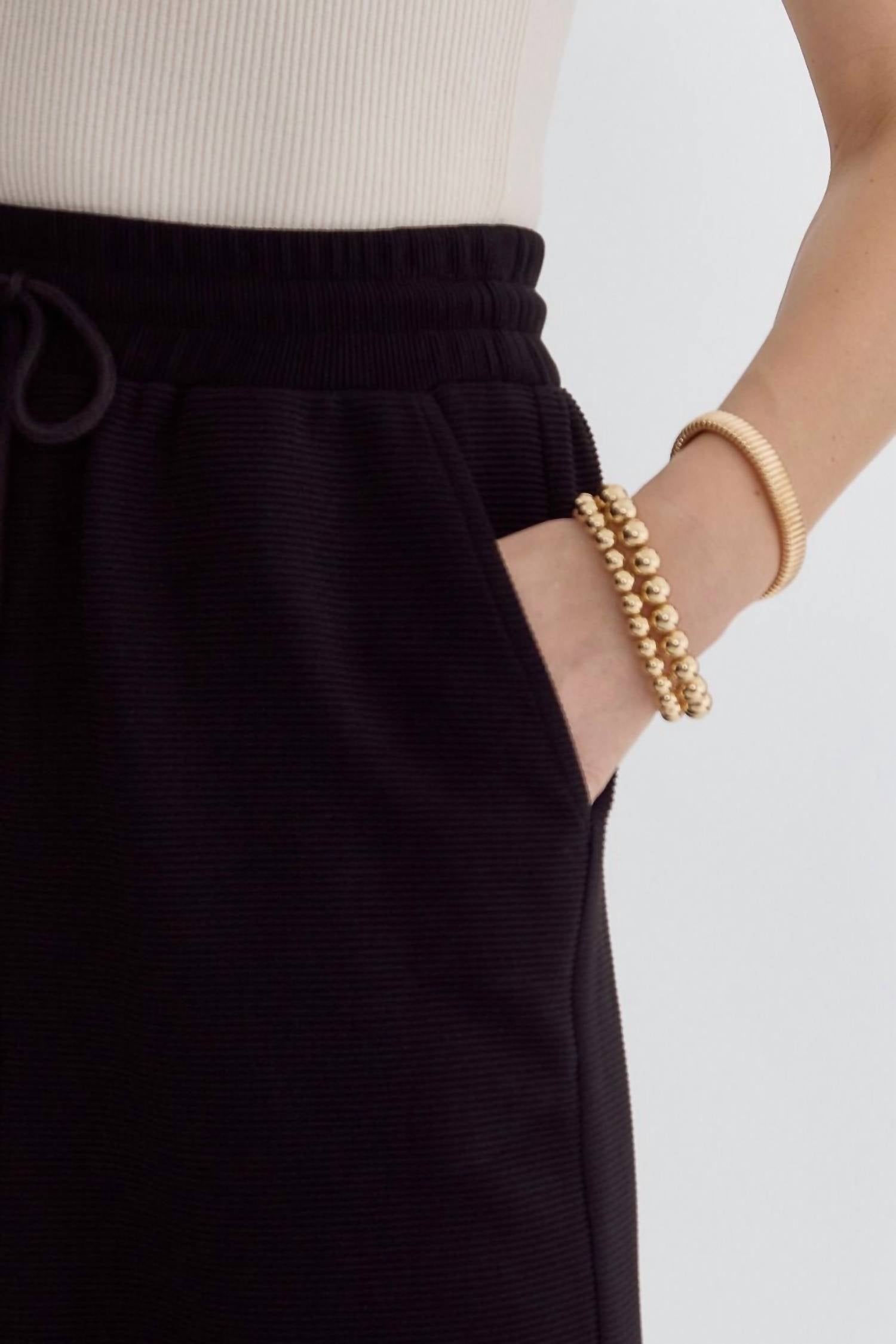 Entro - Textured Cropped Pants