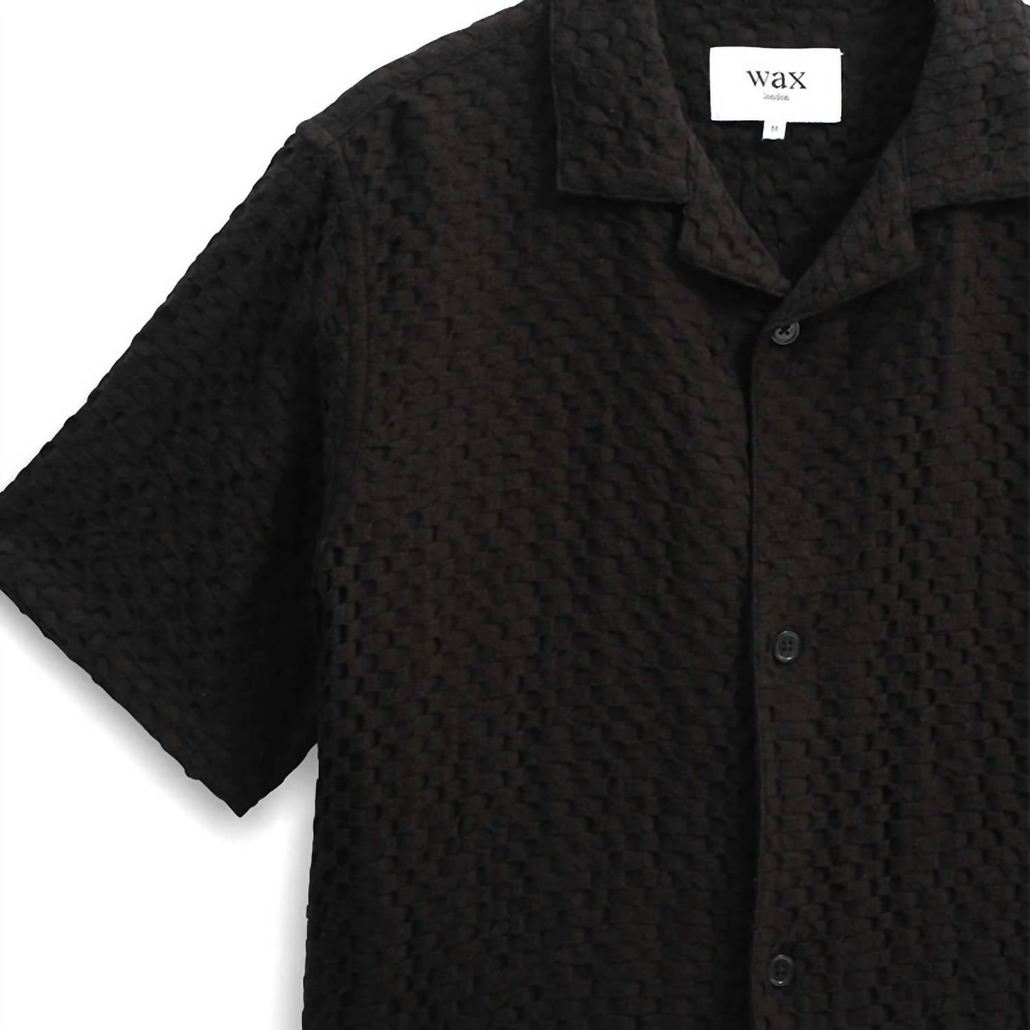 Wax London - Lido Box Dobby Weave Short-sleeve Shirt