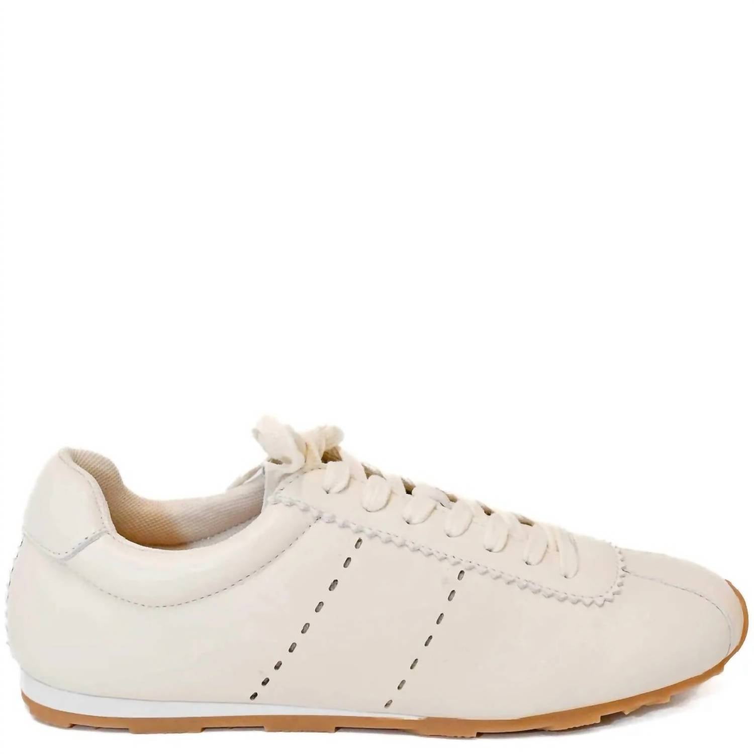 SILENT D Women's Trophy Sneaker in ivory - women's sneaker - detail view