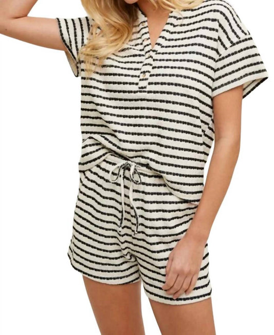 Wishlist - Striped Two Piece Shorts Set