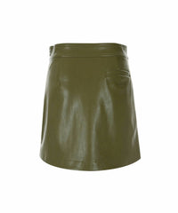 My Color Is - A-line Leather Skirt