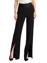 Jonathan Simkhai - ARIAH CREPE SATIN FRONT SLIT PANT