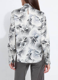 Lysse - Onyx Embellished Scarf Neck Blouse