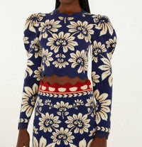 Farm Rio - Puff Sleeve Knit Top