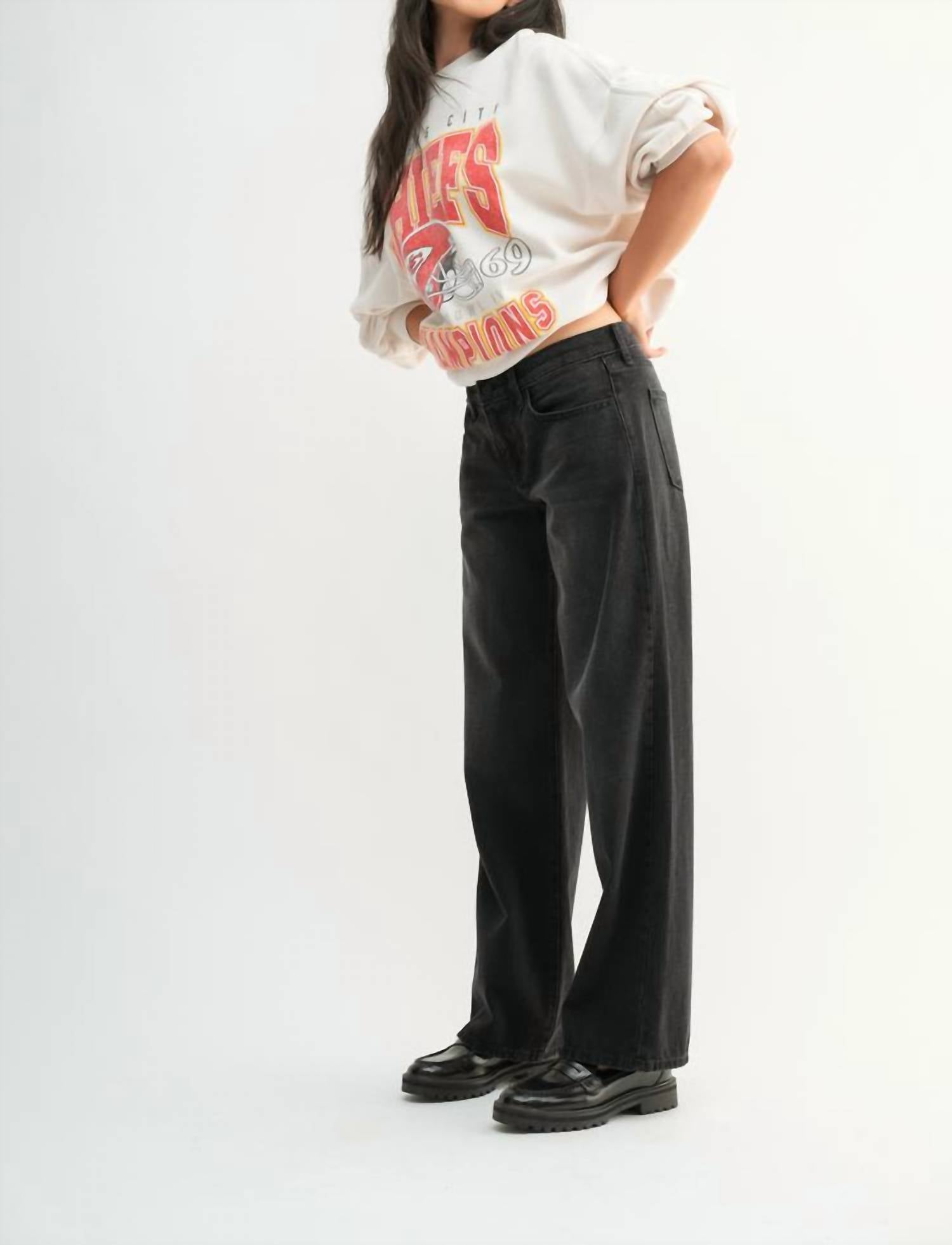 Just Black Denim - Low Rise Baggy Slouch Jeans