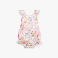 Posh Peanut - Girls' Dreams Ruffle Stripe Bubble Romper