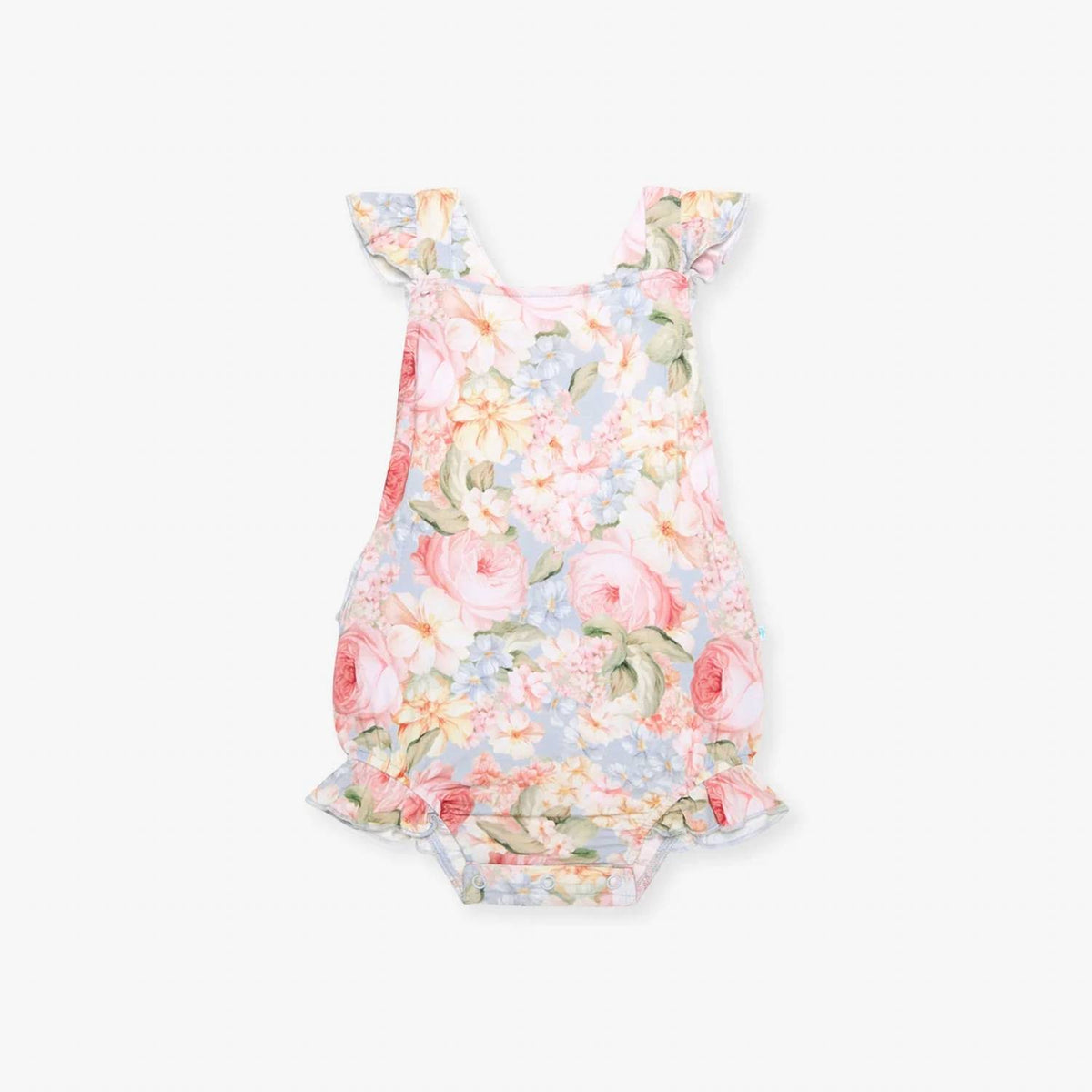 Posh Peanut - Girls' Dreams Ruffle Stripe Bubble Romper