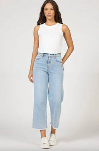 Dear John Denim - Holly Raw Hem Straight Leg Cropped Jeans