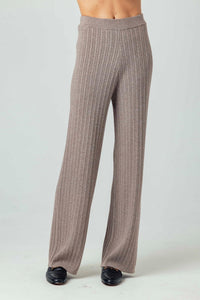 sundays Corsica Knit Straight Pants in pointelle latte - women's pants