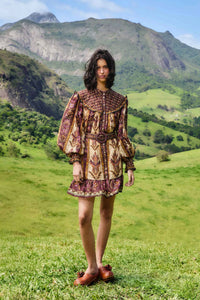 Farm Rio - Embroidered Tapestry Mini Dress