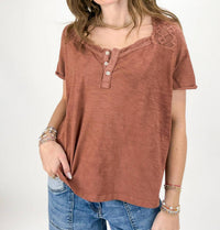 Free People - Heirloom Henley Top