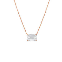 Diana M Jewels - Lab Grown East West Diamond Solitaire Pendant Necklace