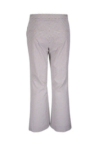 Vince - LOW RISE GARDENERS CHECK CROP FLARE TROUSER