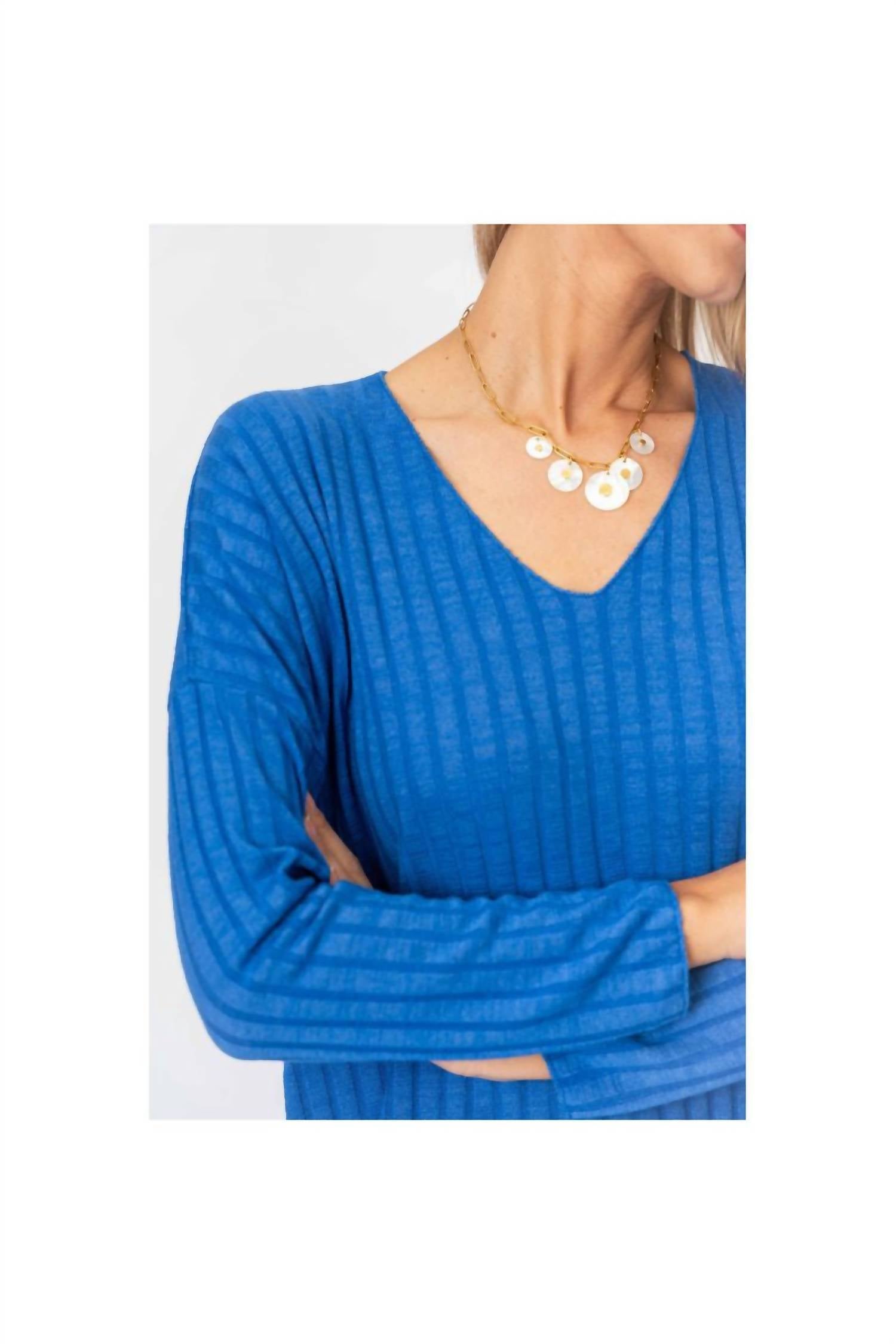 Look Mode Usa - Oversized Ribbed Top