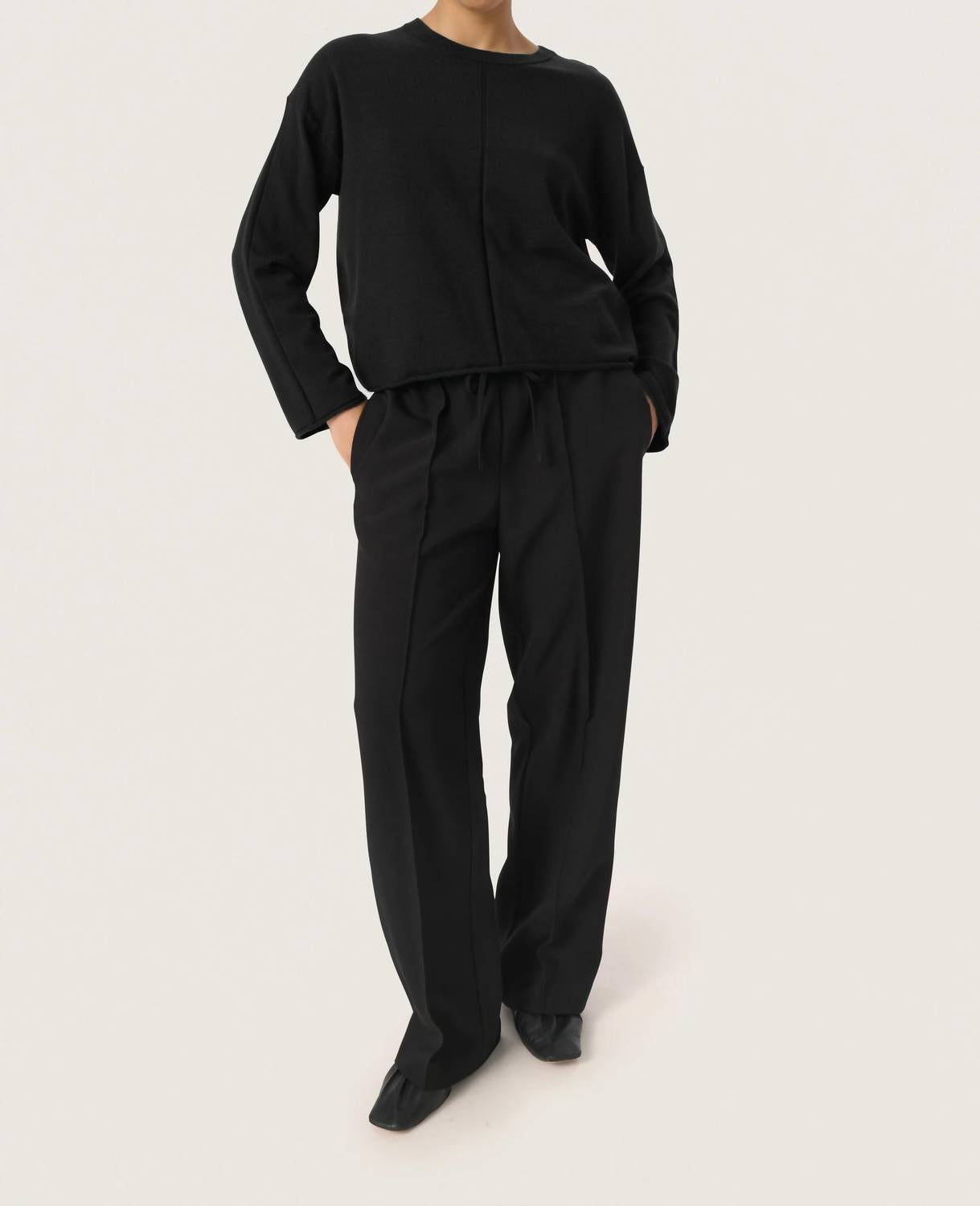 Soaked In Luxury - Spina Boxy Fit Tight Knit Pullover Sweater
