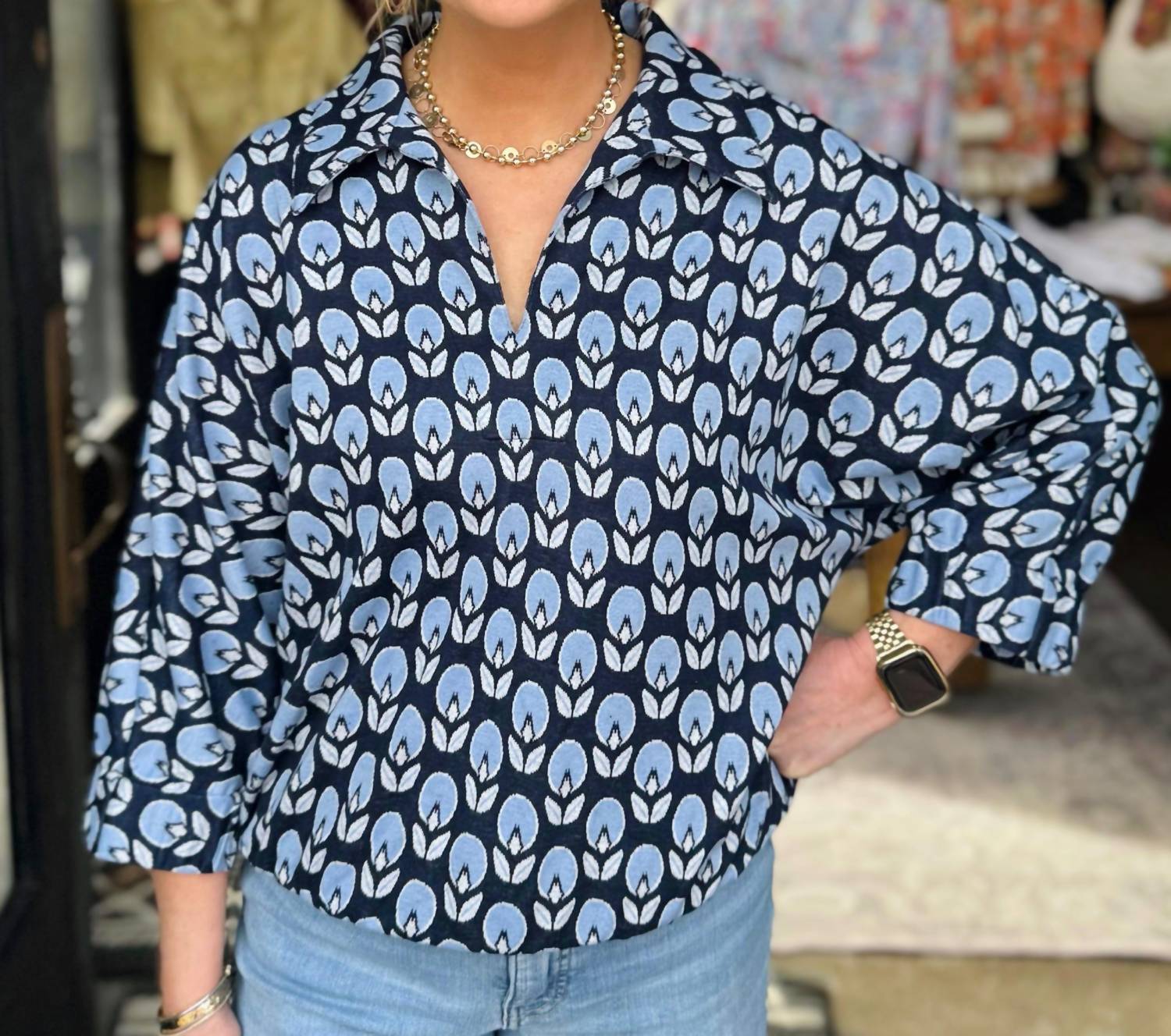 Ivy Jane - Collared Popover Top