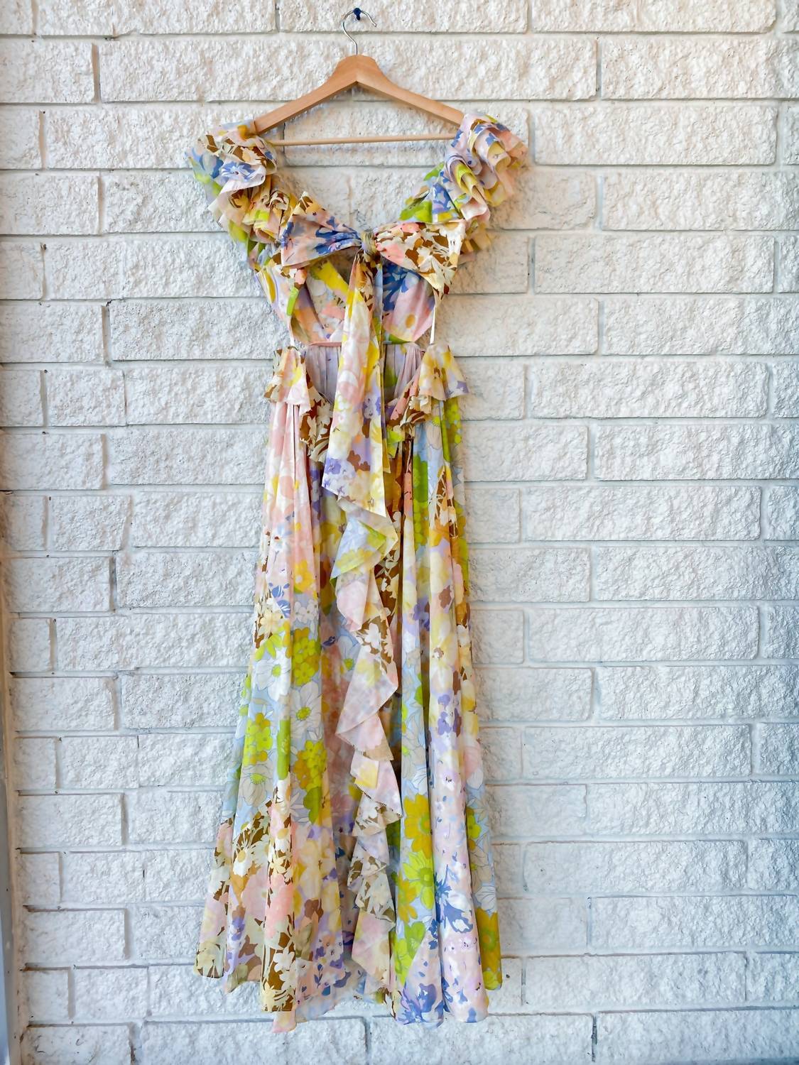 Zimmermann - Pop Ruffle Sleeve Midi Dress