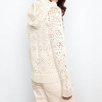 Charlie B - Cotton Crochet Hoodie Sweater